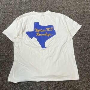Texas Txs Roundup White Tee Shirt Motorola Vintage 1990s Cowboy Promo Rare Xl